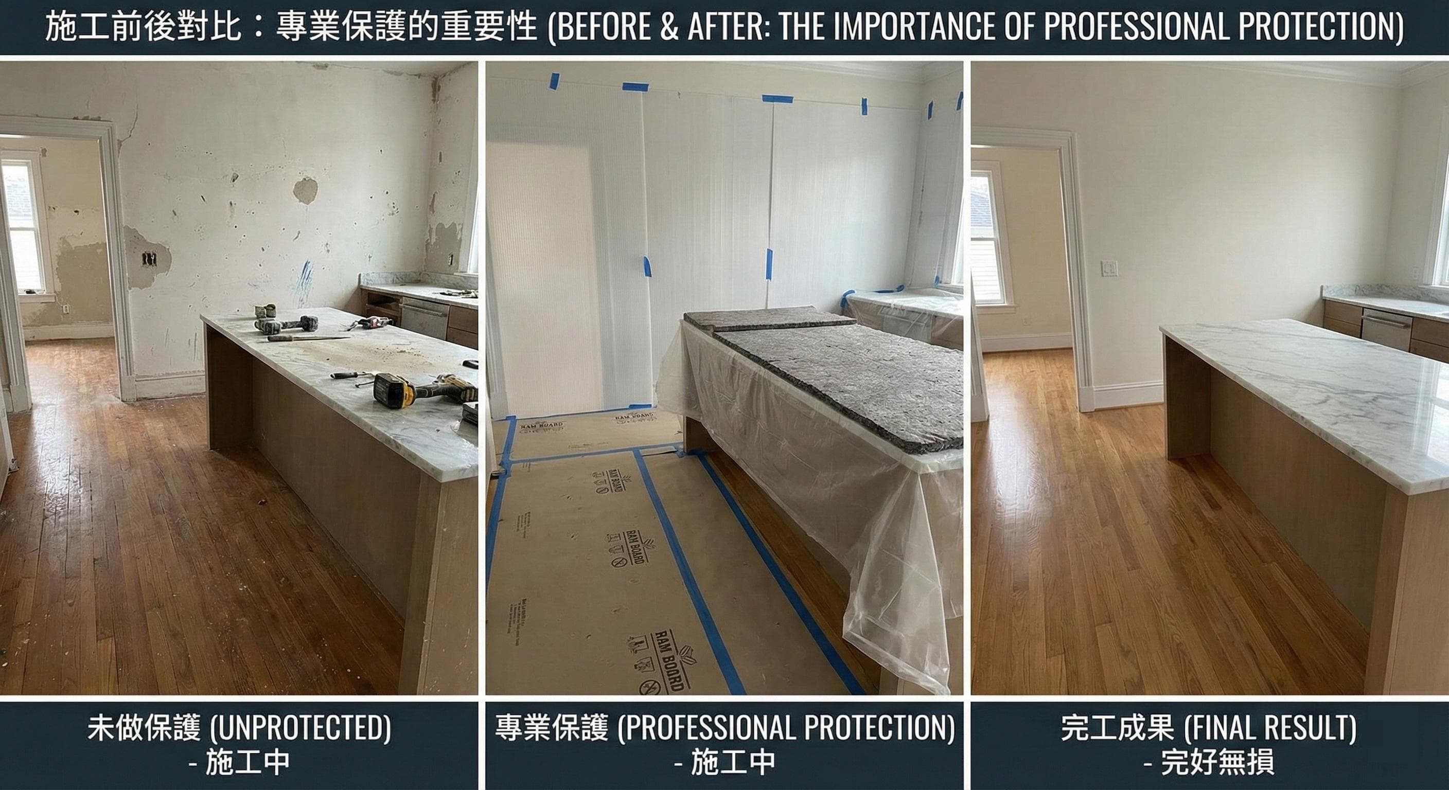 保護工程:施工前後對比圖