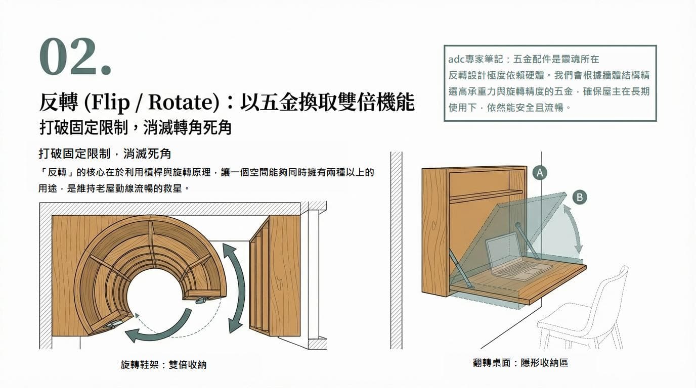 空間收納技巧:反轉
