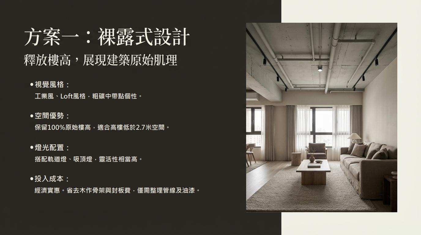 裸露式天花板設計介紹