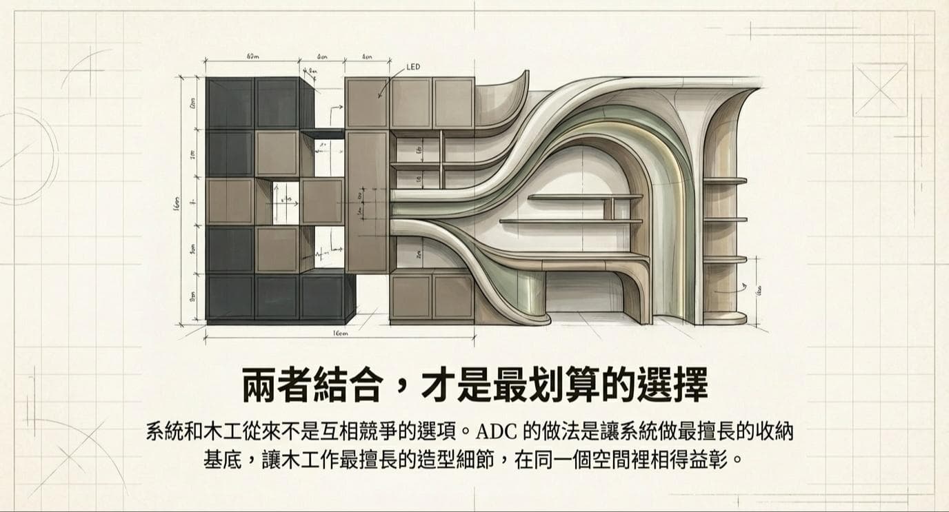 系統櫃與木工結合