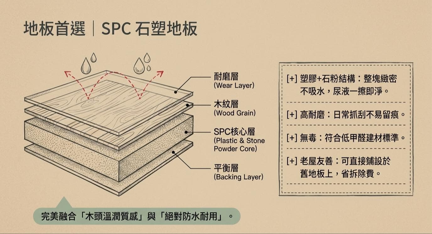 適合寵物宅的地板材質