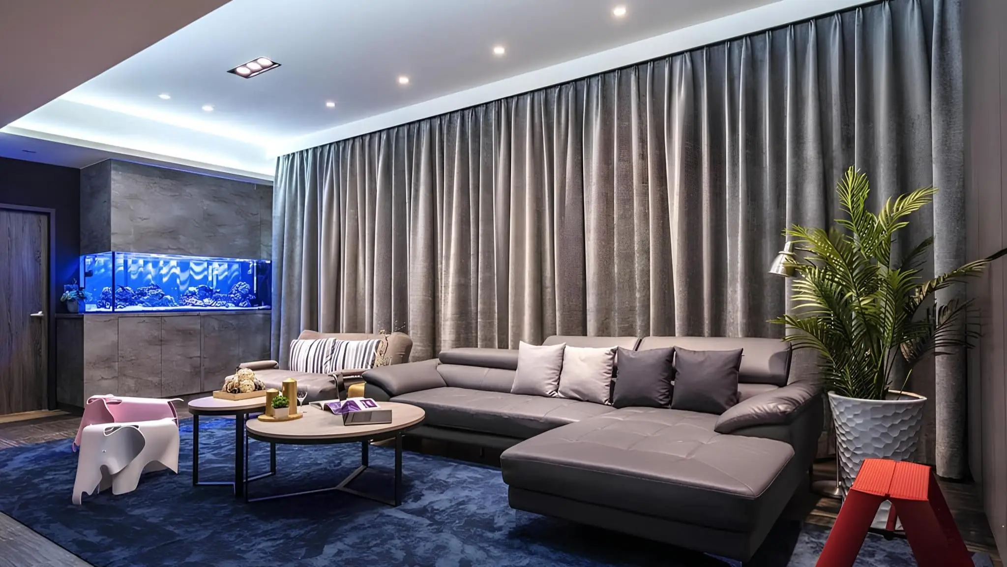 高雄室內設計案例-湛藍All Blue客廳裝潢-adc室內設計